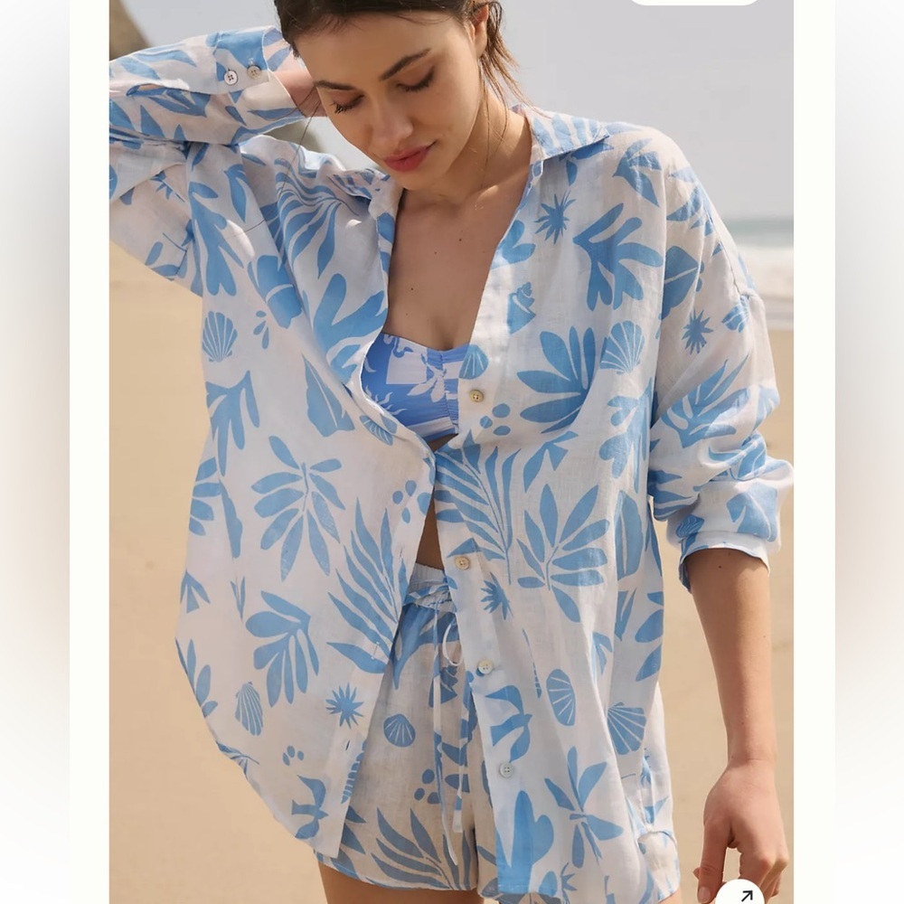 L*Space Rio Tunic Shirt in Hibiscus Bloom. Size XLarge. New With Tags. - Picture 14 of 14